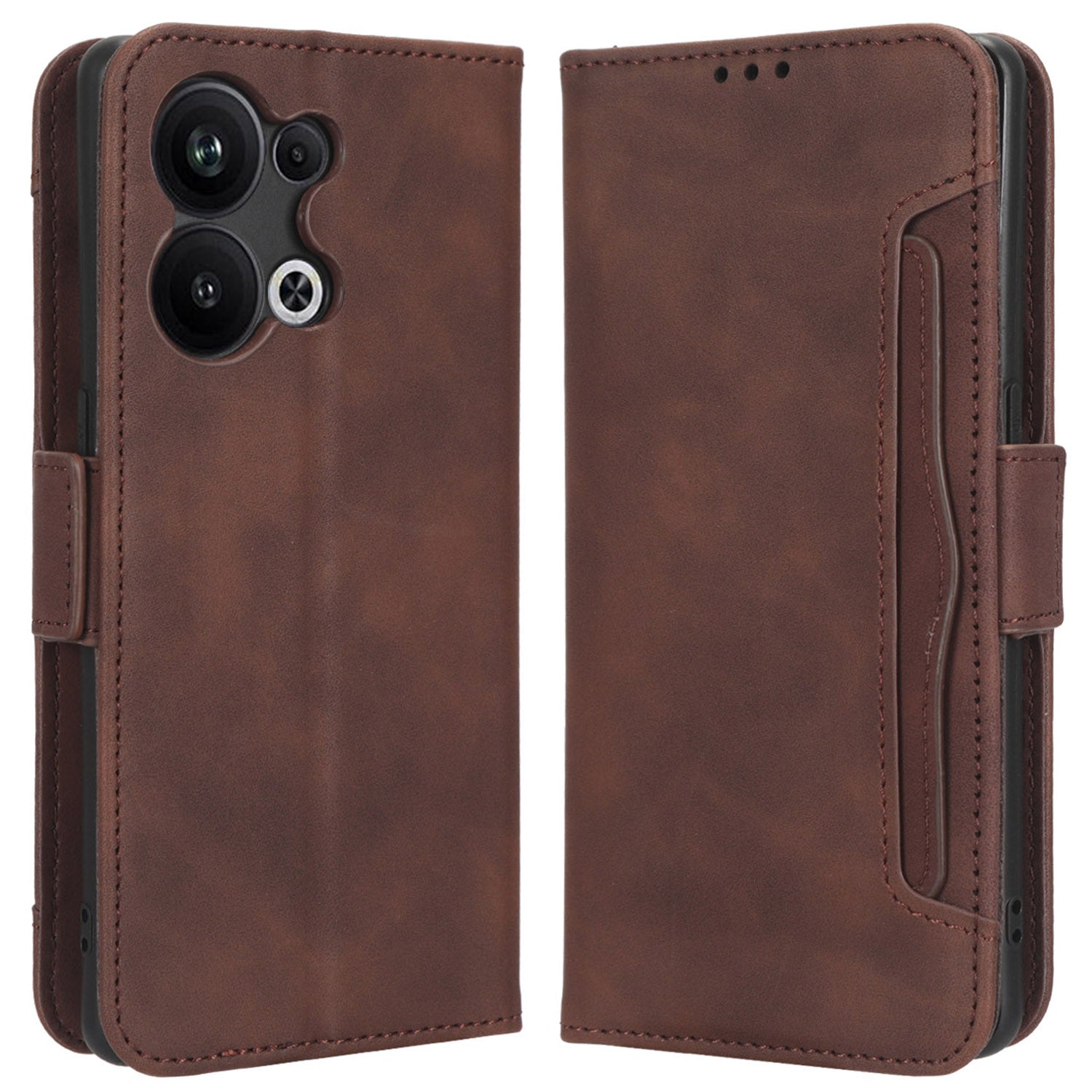 For Oppo Reno9 Pro 5G All-round Shockproof PU Leather Phone Case Multiple Card Slots Magnetic Flip Phone Cover Wallet Stand For Oppo Reno9 Pro 5G All-round Shockproof PU Leather Phone Case Multiple Card Slots Magnetic Flip Phone Cover Wallet Stand